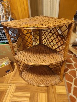 wicker shelf