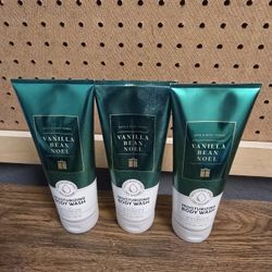 Three New Vanilla Bean Noel Moisturizing Body Wash From Bath And Body Works