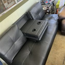 Leather FUTON with USB connector 
