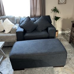 Oversize Chair / Sofa and Ottoman 