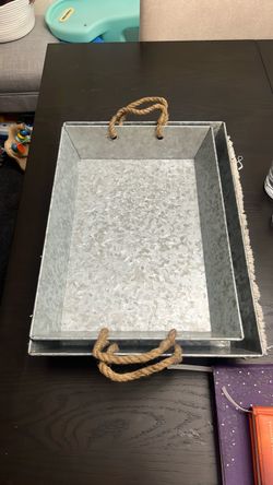 Galvanized Metal Trays $15.00