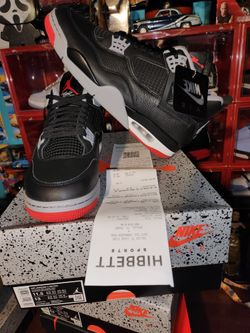Jordan 4 Bred Deadstock! W/receipt Nike Air Yeezy Adidas 100% Authentic 