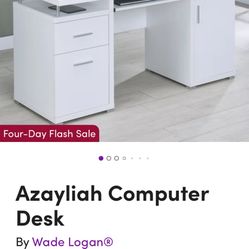 Brand new Azayliah white computer desk