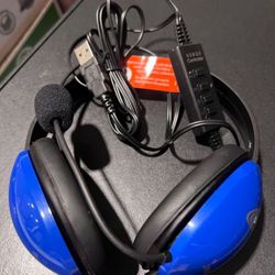 Corded USB Headphones with Microphone 