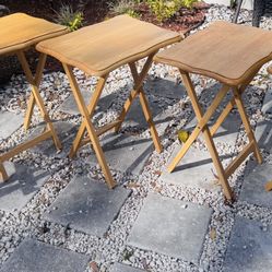 Set Of Tv Tray Tables With A Stand