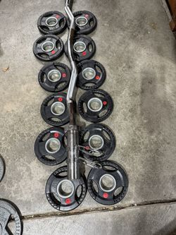 Olympic Weights Curl Bar Set