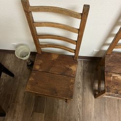 2 Wooden Chairs