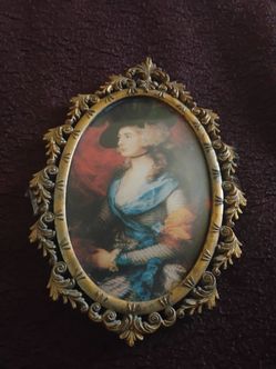 Antique Victorian metal desk picture frame