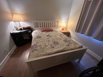 White bed frame