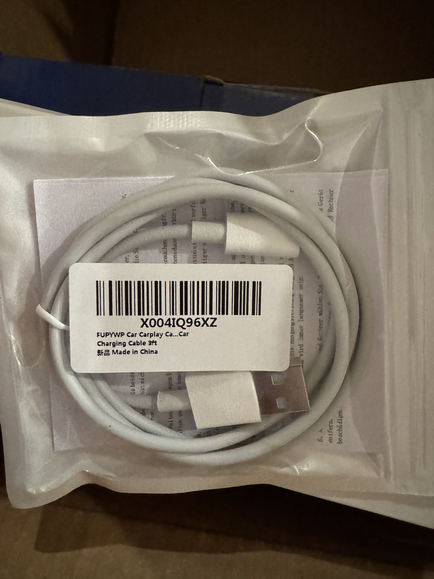 Car iPhone Carplay Cable, Car Charger Cord, USB A to Lightning Cable Fast Charging & Data Transfer for iPhone 14/13/12/11 Pro Max XR XS X 8 7 6 Plus S