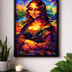 Psychedelic Mona Lisa – Framed 8×12” Art Print