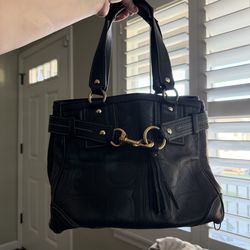 Coach All leather handbag