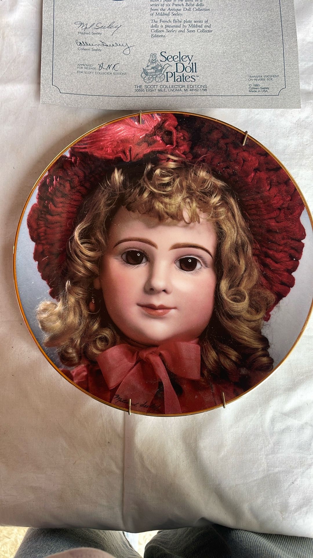 Collector Plate Antique Doll