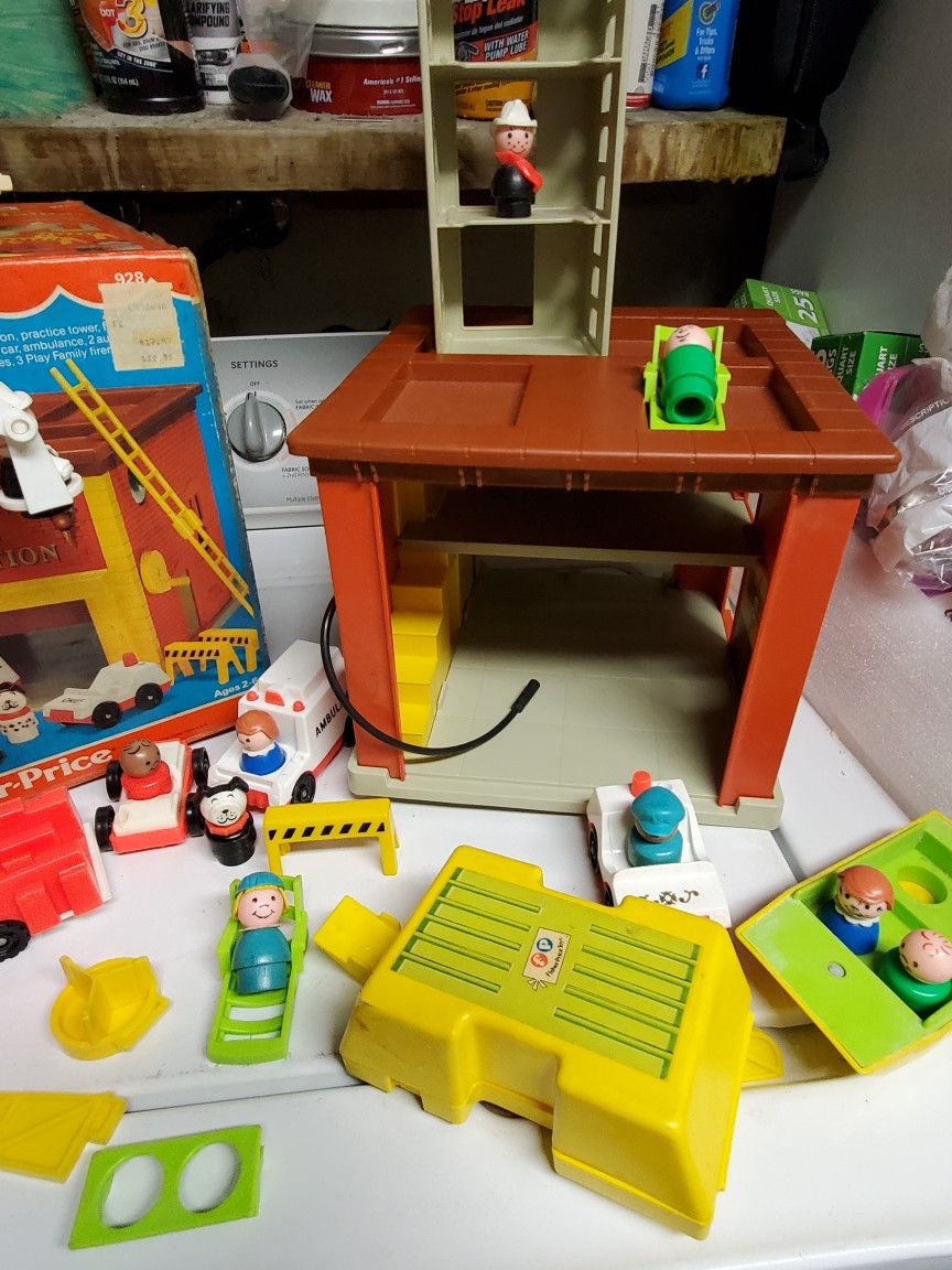 Vintage Fisher Fisher Price Play Station Vintage Fisher Price Fire