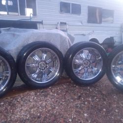 Llantas Y Rines 305 45 22 Media Vida De 5 Virlos Universal Chevy Ford Dodge Etc