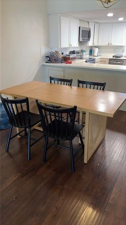 Dining table and chairs