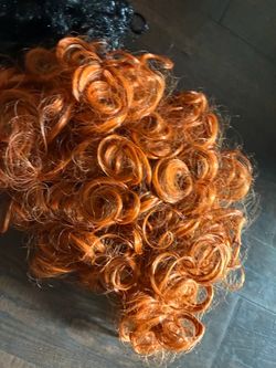 Curly Orange Ombre Wig