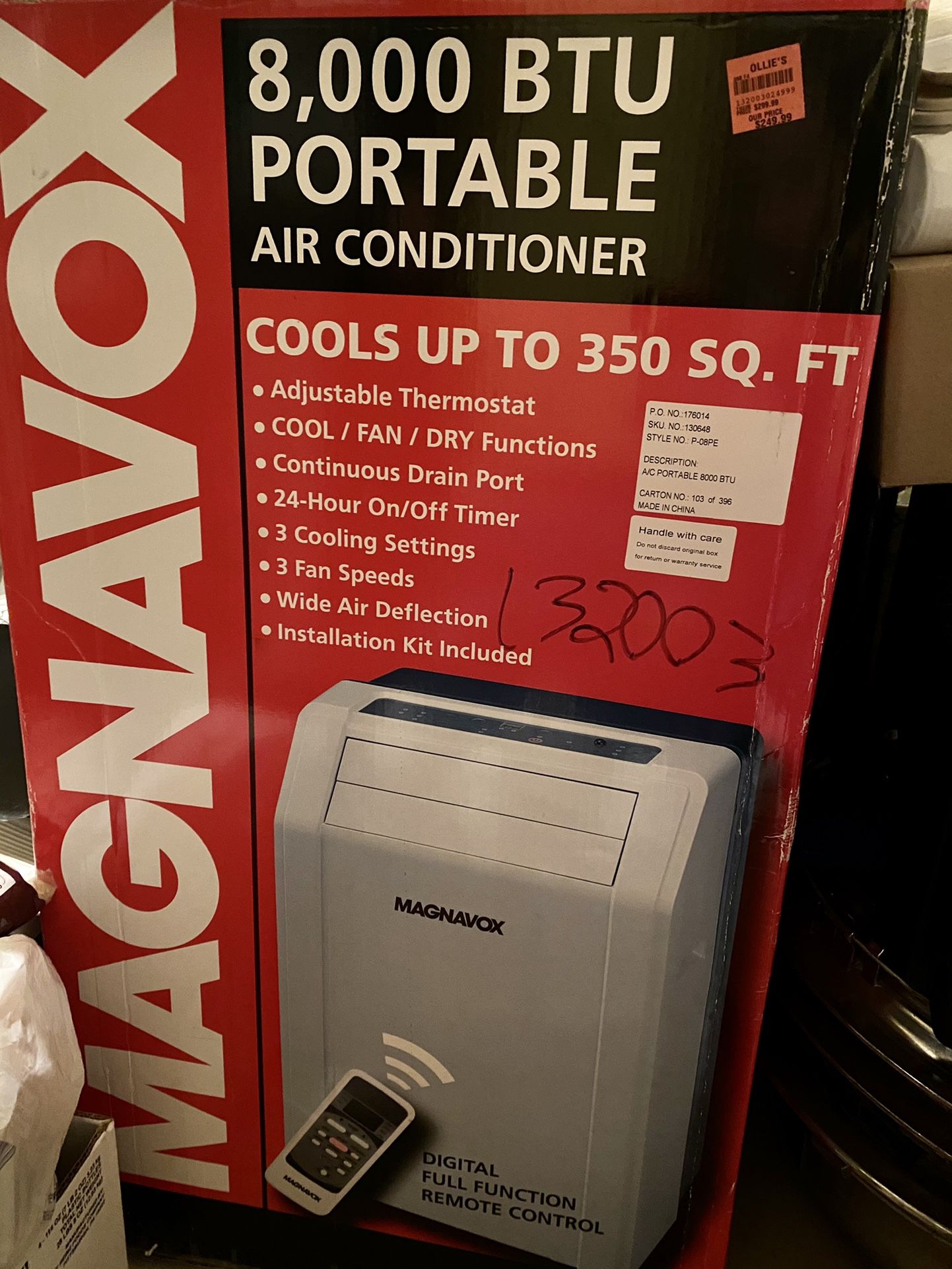 Magnavox 8000 BTU portable air conditioner