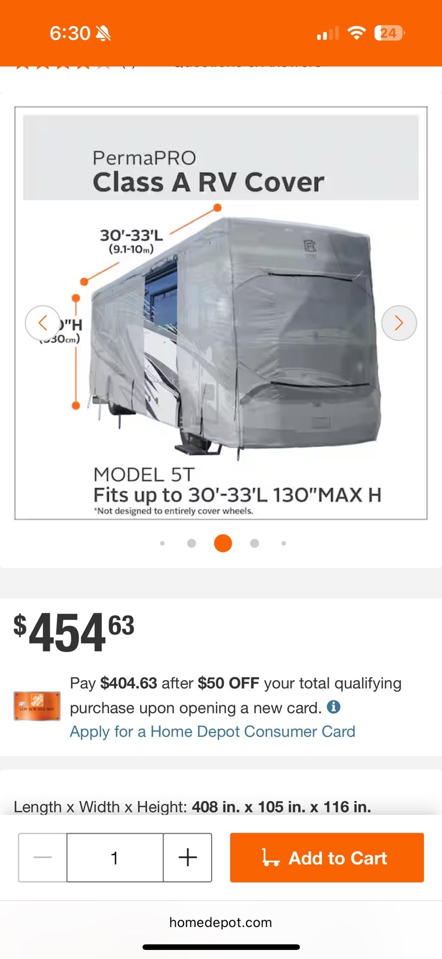 Class A RV Cover