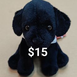 New With Tags Rare Douglas Lucy Black Lab Dog Plush Stuffed Animal toy + K-9 unit uniform