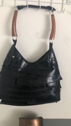 Very unique black leather purse