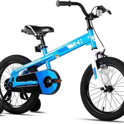 16 Inch Kids' Bicycle for Toddler ,BMX Style Boys Bike with Training Wheels, Children Bicycles, Blue