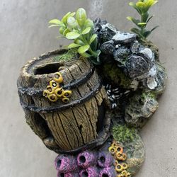 Top Fin Barrel Aquarium Decor