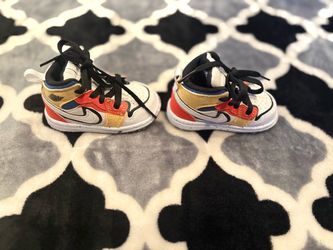 Air Jordan 1 Mid SE TD 'Multi-Color Canvas Little Kids size 4 New