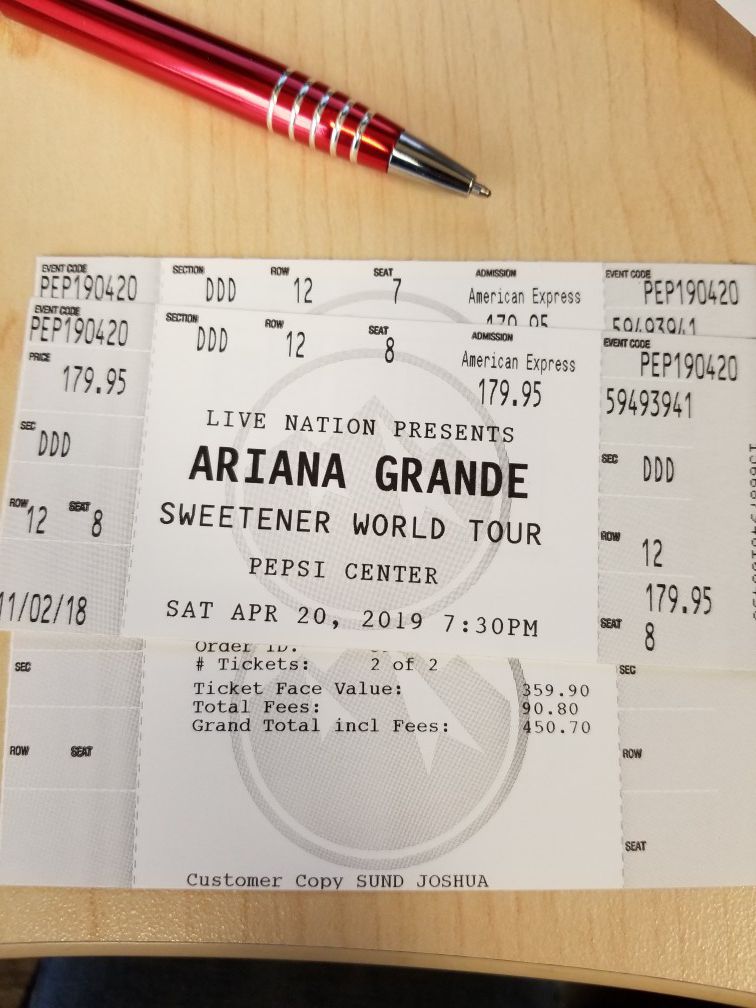 Ariana Grande Floor Seats