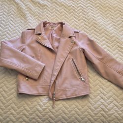 Pink H&M Girla Leather Jacket Size 9/10 Years
