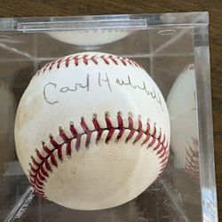Carl Hubbell Autographed Baseball