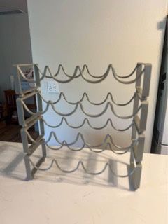 4 stackable metal wine racks