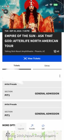 Empire of the sun pit tickets