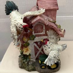chicken hen rooster fowls coop house barn yard country farm money coin bank display