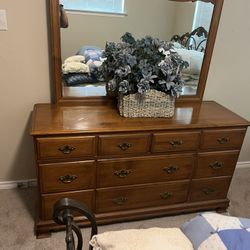 Solid Wood Dresser, Chest, And Night Stand