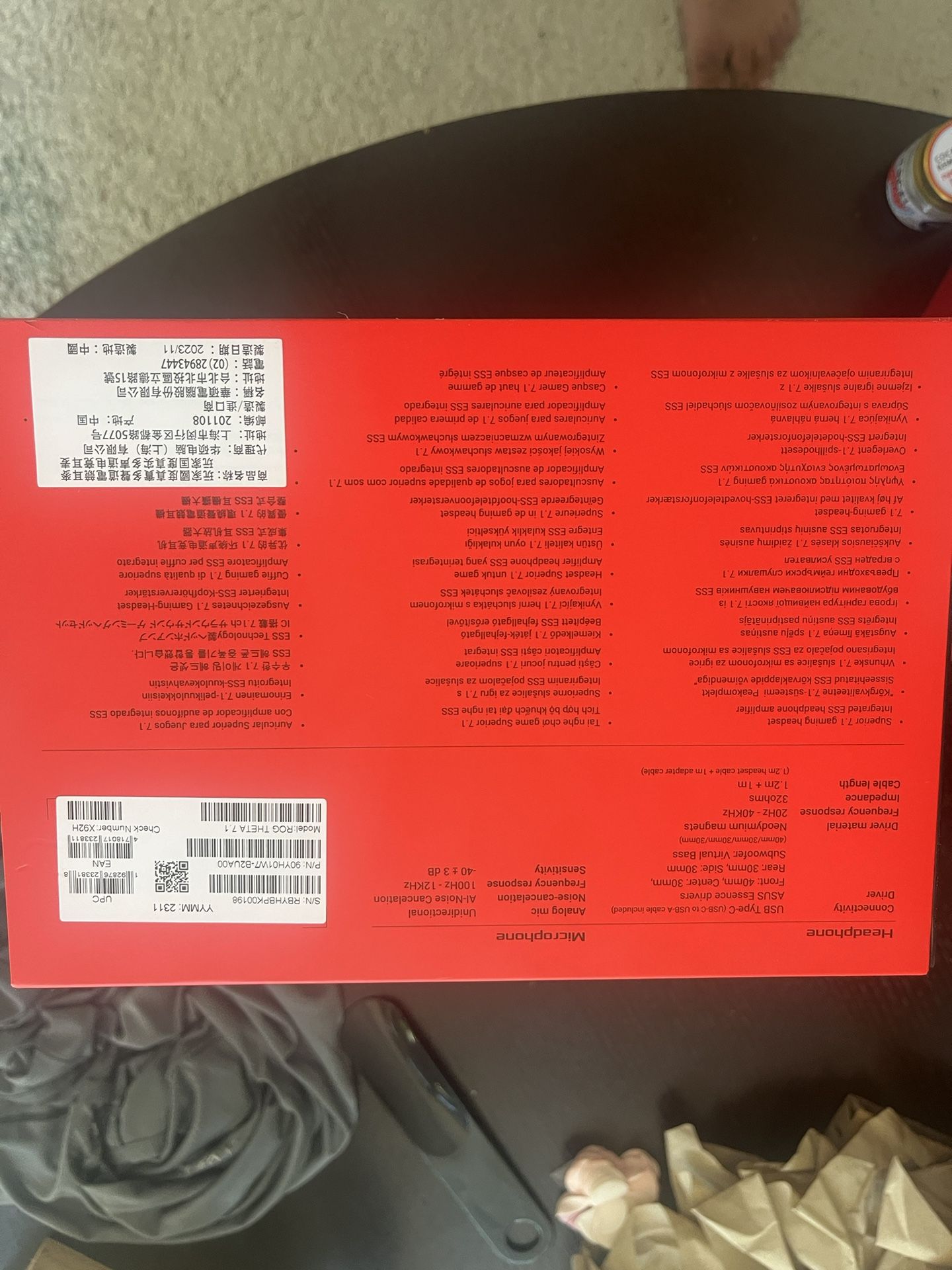 ASUS Gaming Headset ROG Theta 7.1 Ai Noise Cancelling Headphones with Mic Electronics & Media