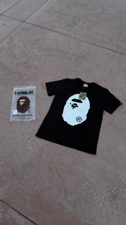 BLACK TEE WITH BAPE HEAD