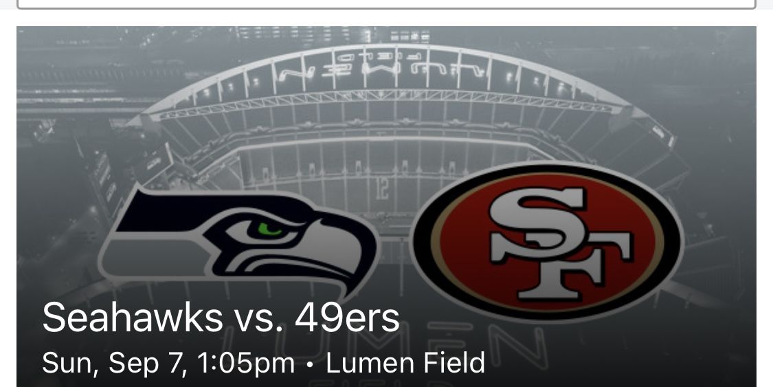 Seattle Seahawks vs San Francisco (SF) 49ers (9/7/25)- Price Per Ticket