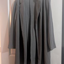 New Women's Long Black Lightweight Jacket L