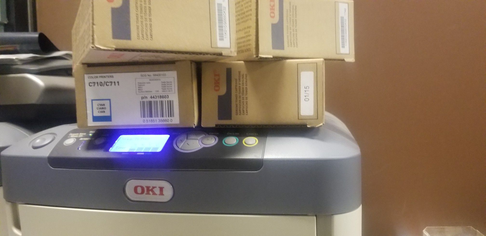 Oki C711WT (white Toner printer) in excellent condition