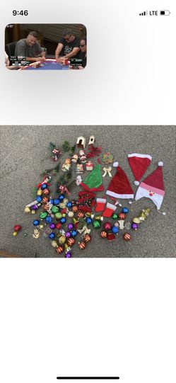 Vintage Christmas Ornaments Elf Stockings 1960s-70s