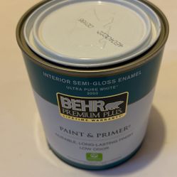 1 Qt  Ultra Pure White 3050 Interior Semi Gloss Enamel Interior Paint & Primer