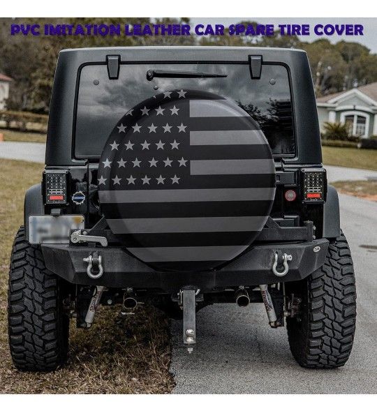 American Flag Spare Tire Cover Fit for Jeep Wrangler Rv SUV Truck Travel Trailer 15",Waterproof