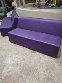 faux leather booth sofa