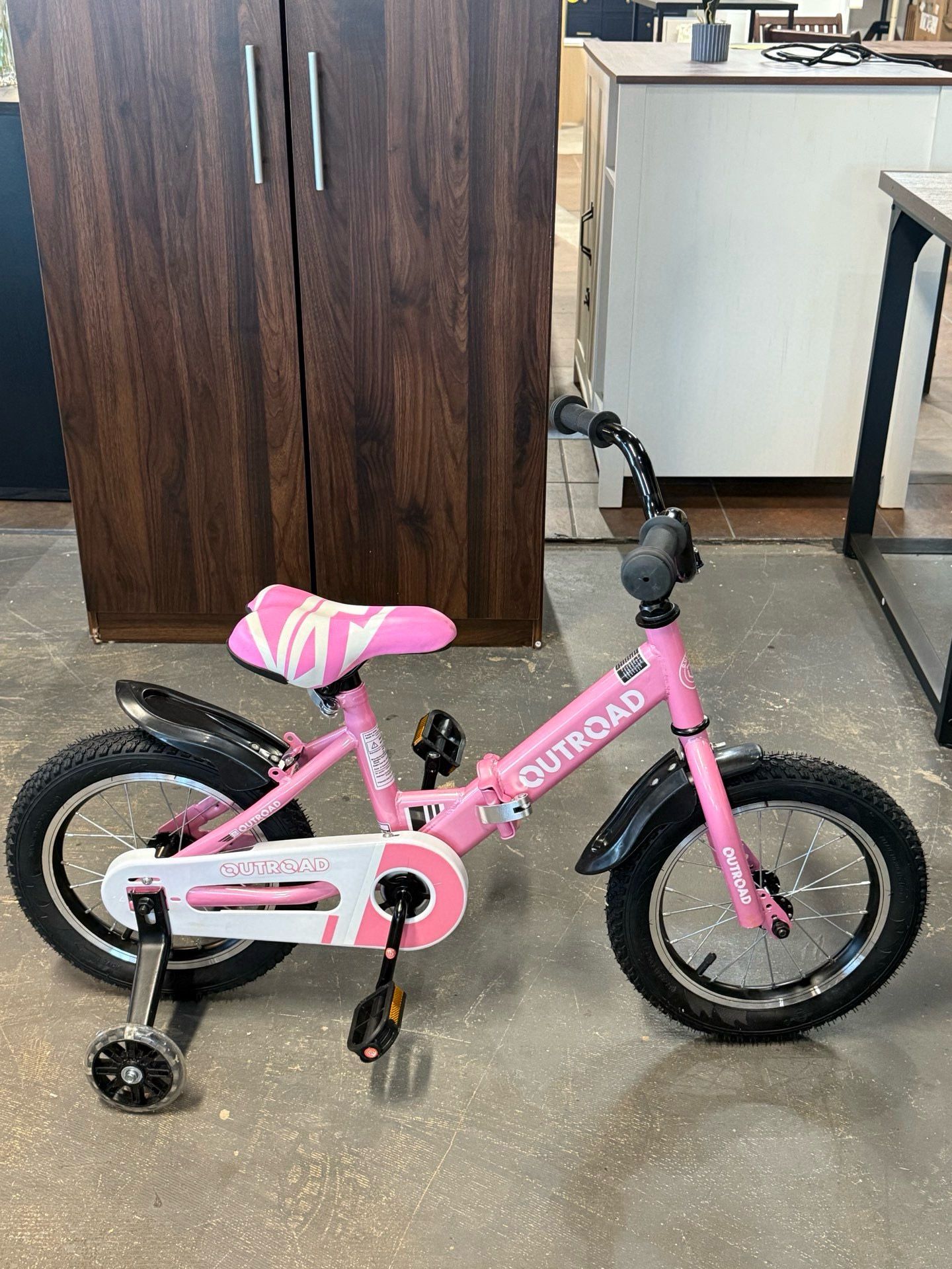 🔥Special Discount 🔥14-inch toddler bicycle with training wheels, foldable/classic style, suitable for children aged 3-6 (pink)💰35$  Decatur Locatio
