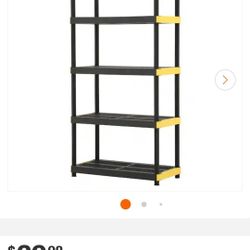 ✨️ HDX 5-Tier Easy Assembly Multi- purpose Plastic Garage Storage Shelving Unit in Black (36 in. W x 74 in. H x 18 in. D)‼️ w8986