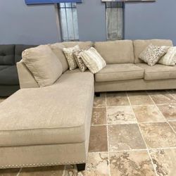 🚚Ask 👉Sectional, Sofa, Couch, Loveseat, Living Room Set, Ottoman, Recliner, Chair, Sleeper. 

✔️In Stock 👉Dovemont Putty LAF Sectional