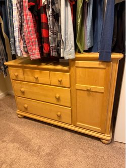 Solid Wood Closet Organizer / Storage Cabinet