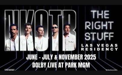 two tickets for New Kids on the Block Vegas Tickets x 2 Dolby Live MGM July 1 Row G