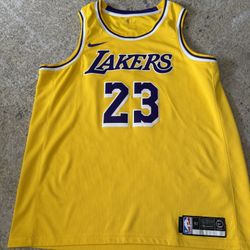 Authentic Nike Dri Fit Los Angeles Lakers LeBron James Jersey Adult Size XL, Not Kobe, Doncic, West, Magic, Reaves, Shaq